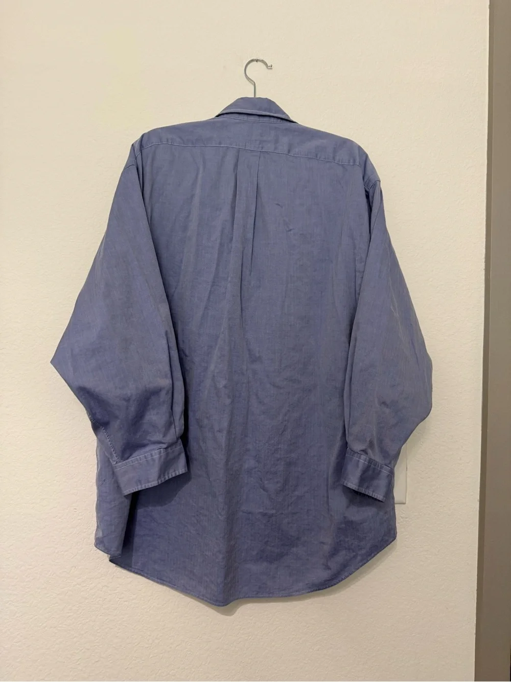 Vintage Ralph Lauren Men’s Button-Down Shirt in Faded Blue